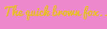 Image with Font Color E6C318 and Background Color EE88CD